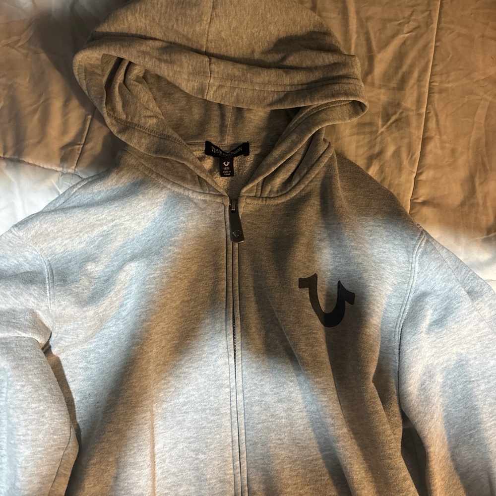 True Religion Gray Hoodie Sweater